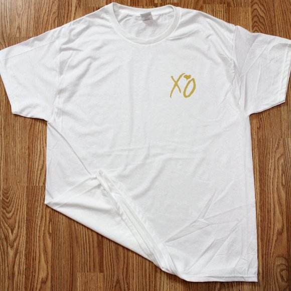The Weeknd XO Gold Pocket Logo White T Shirt - Picture 1 of 3